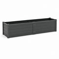 Hochbeet rechteckig Anthrazit verzinkter Stahl 200 x 100 x 45 cm