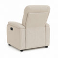Elektrischer Relaxsessel Fernsehsessel Beige mit Polyester-Cordbezug 76 x 90 x 104 cm