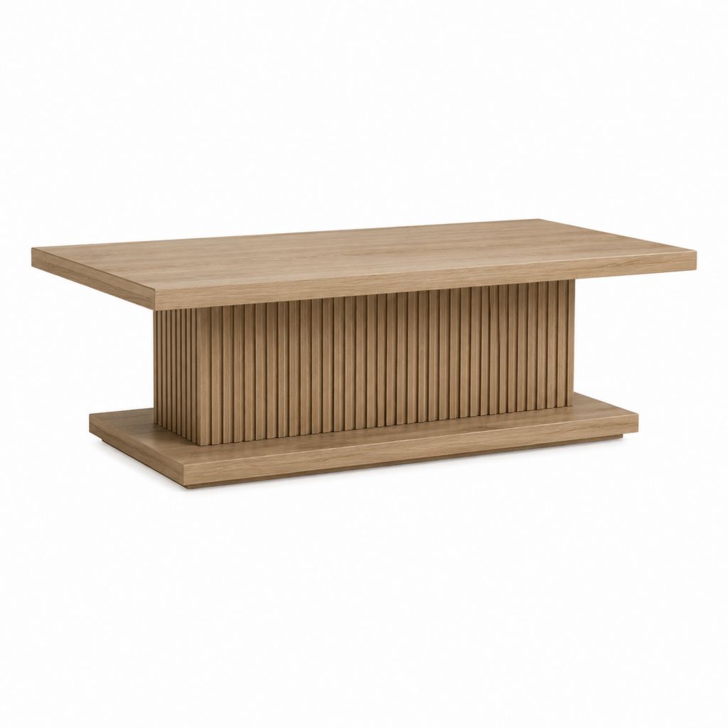 Couchtisch Eichenoptik MDF rechteckig 120 x 60 x 45 cm