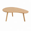 Couchtisch Eiche Massivholz Natur nierenförmig 120 x 60 x 45 cm
