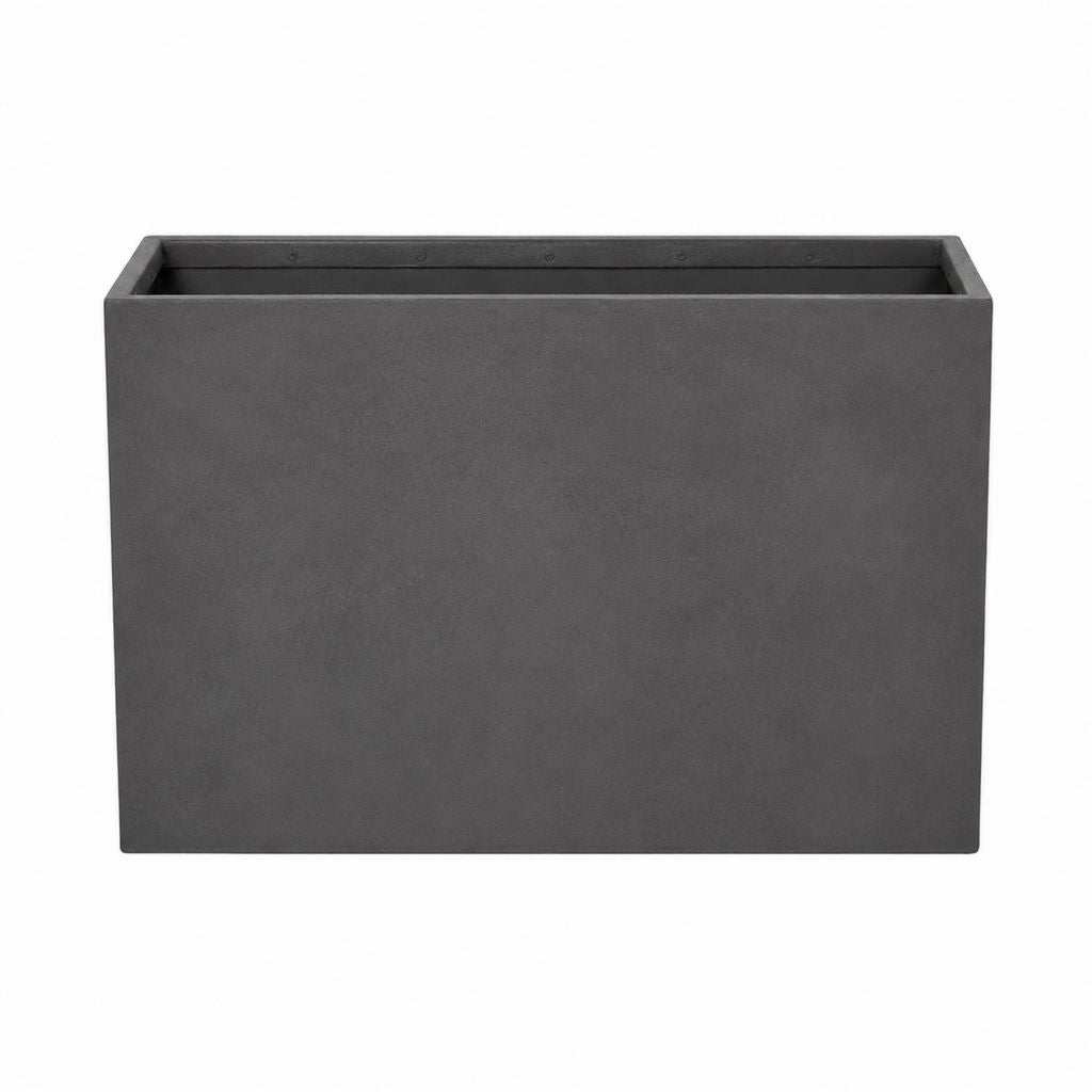 Pflanzkübel rechteckig Anthrazit aus GFK 100 x 40 x 80 cm